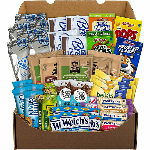Snack Box Pros Breakfast Snack Box Assorted - 5 lb - 41 / Carton (70000002)