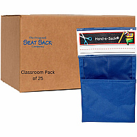 Seat Sack Hand-e-Sack Storage Pouches Desk - Interlockable, Tear Resistant, Adhesive, Storage Space - Blue - 1 Carton (50190)