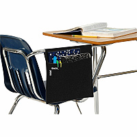 Seat Sack 25-Count Side Sack Classroom Pack Desk - Hook & Loop Closure, Washable - Black - 25/Pack - 1 Carton (13193)