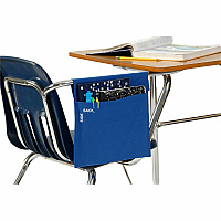 Seat Sack 25-Count Side Sack Classroom Pack Desk - Hook & Loop Closure, Washable - Blue - 25/Pack - 1 Carton (13190)