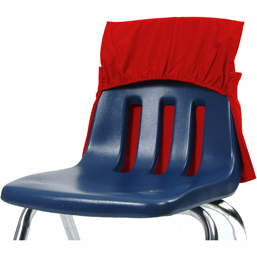 Seat Sack 25-Count 1-Pocket Seat Sack with Elastic Back Classroom Pack 1 Pocket(s) - 17" Width x 2" Depth - Chair - Elastic, Expandable, Washable, Durable - Red - Plastic, Poly Cotton, Laminate - 1 Carton (01191)