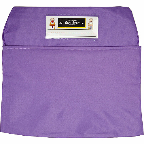 Seat Sack 10-Count 1-Pocket Classroom Pack 1 Pocket(s) - 15" Width x 2" Depth - Chair - Washable, Expandable - Purple - Poly Cotton - 10/Pack - 1 Carton (50115BUNDLE)