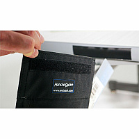 Seat Sack Hand-e-Sack Storage Pouches Desk - Hook & Loop Closure, Interlockable, Storage Space, Tear Resistant, Adhesive - Black - 100 / Carton (30050)