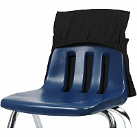 Seat Sack 10-Count 1-Pocket Seat Sack with Elastic Back Bundle 1 Pocket(s) - 17" Width x 2" Depth - Chair - Durable, Desk Space, Laminated, Elastic, Washable, Expandable - Black - Poly Cotton - 1 Carton (30101BUNDLE)