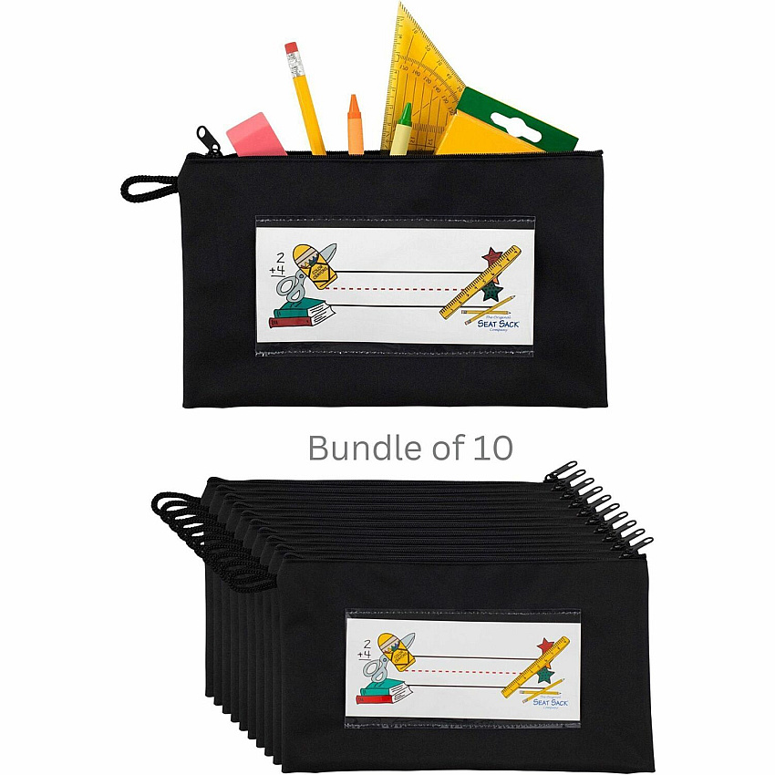 Seat Sack 10-Count Pencil Pouch with Zipper Bundle 1 Carton (30040BUNDLE)