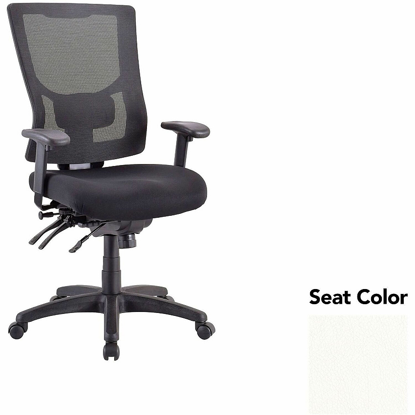 Lorell Multifunctional Mesh High-back Exec. Chair Dillon Snow Seat Color - Mesh Back Material - High Back - 1 Each (LLR62000103)