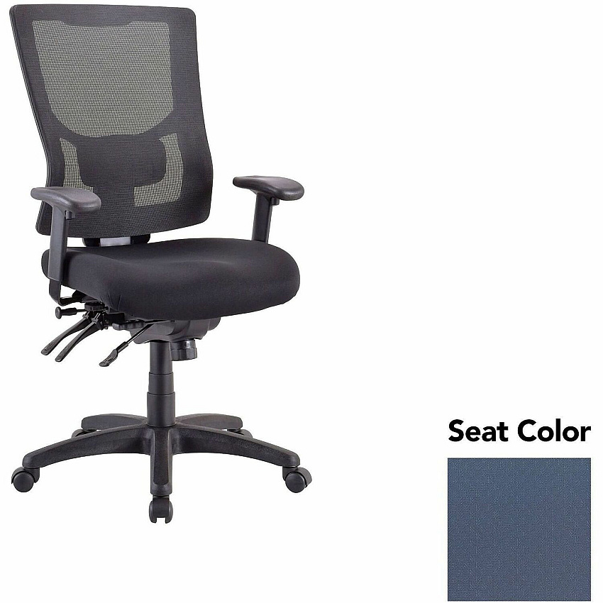 Lorell Multifunctional Mesh High-back Exec. Chair Insight Periwinkle Blue Seat Color - Mesh Back Material - High Back - 1 Each (LLR6200001)