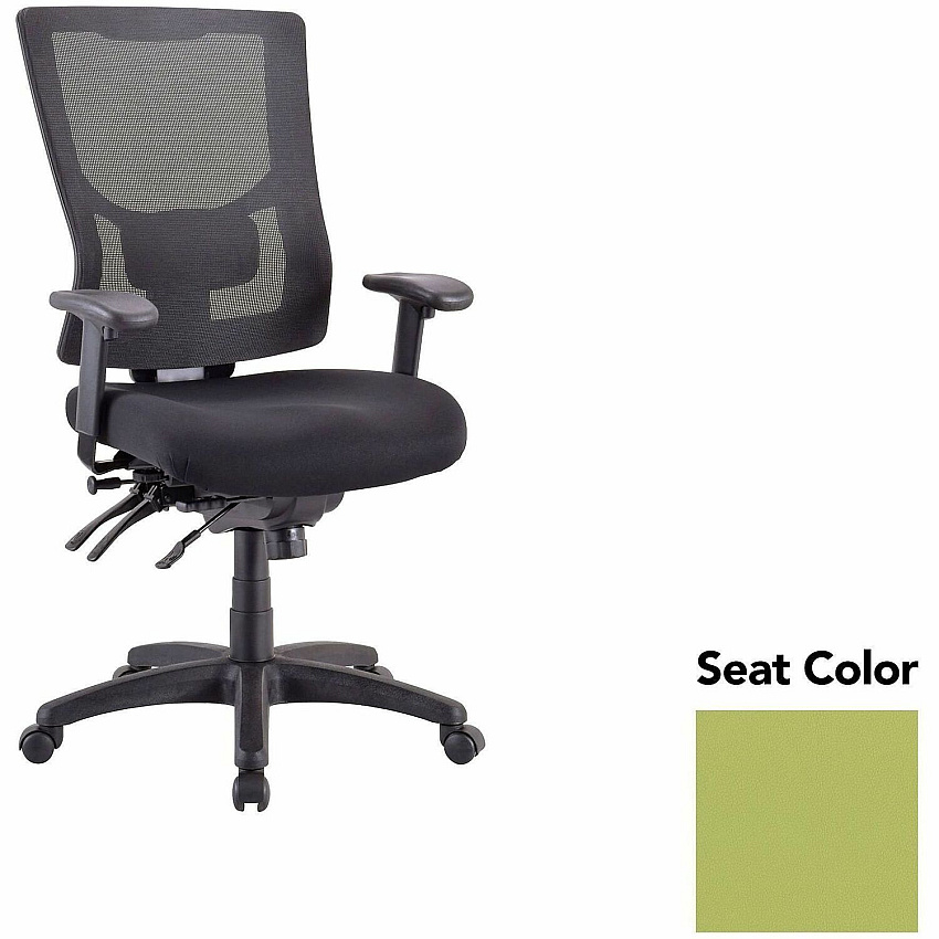 Lorell Multifunctional Mesh High-back Exec. Chair Dillon Apple Green Seat Color - Mesh Back Material - High Back - 1 Each (LLR62000009)