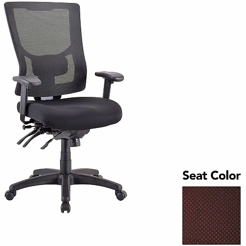 Lorell Multifunctional Mesh High-back Exec. Chair Perfection Burgundy Seat Color - Mesh Back Material - High Back - 1 Each (LLR6200064)