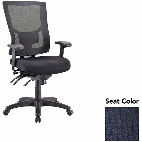 Lorell Multifunctional Mesh High-back Exec. Chair Perfection Navy Seat Color - Mesh Back Material - High Back - 1 Each (LLR6200066)