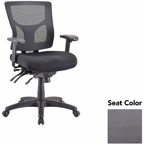 Lorell Multifunctional Mesh Mid-back Executive Chair Canyon Carbon Seat Color - Mesh Back Material - Mid Back - 1 Each (LLR62001101)