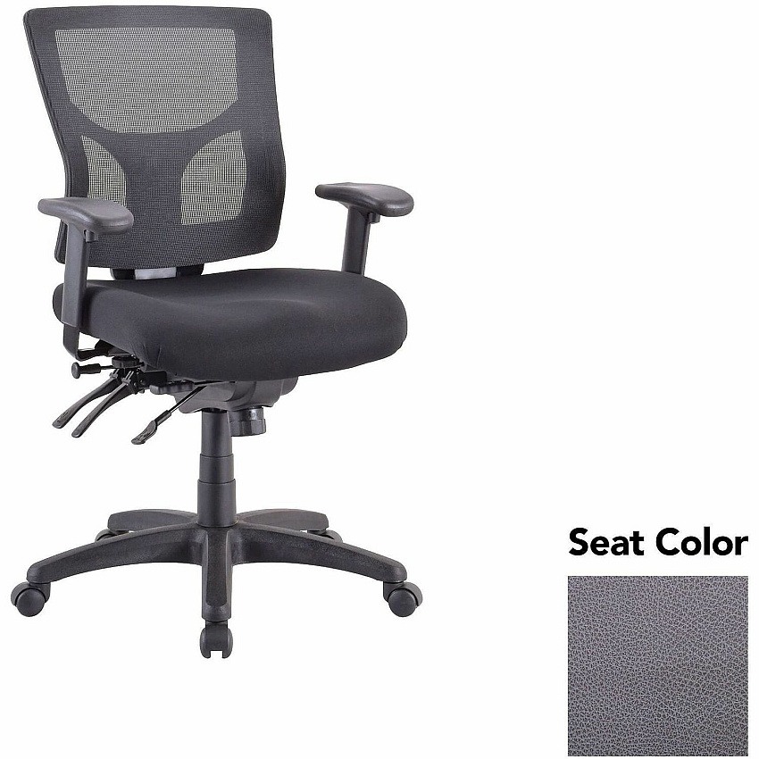 Lorell Multifunctional Mesh Mid-back Executive Chair Canyon Carbon Seat Color - Mesh Back Material - Mid Back - 1 Each (LLR62001101)