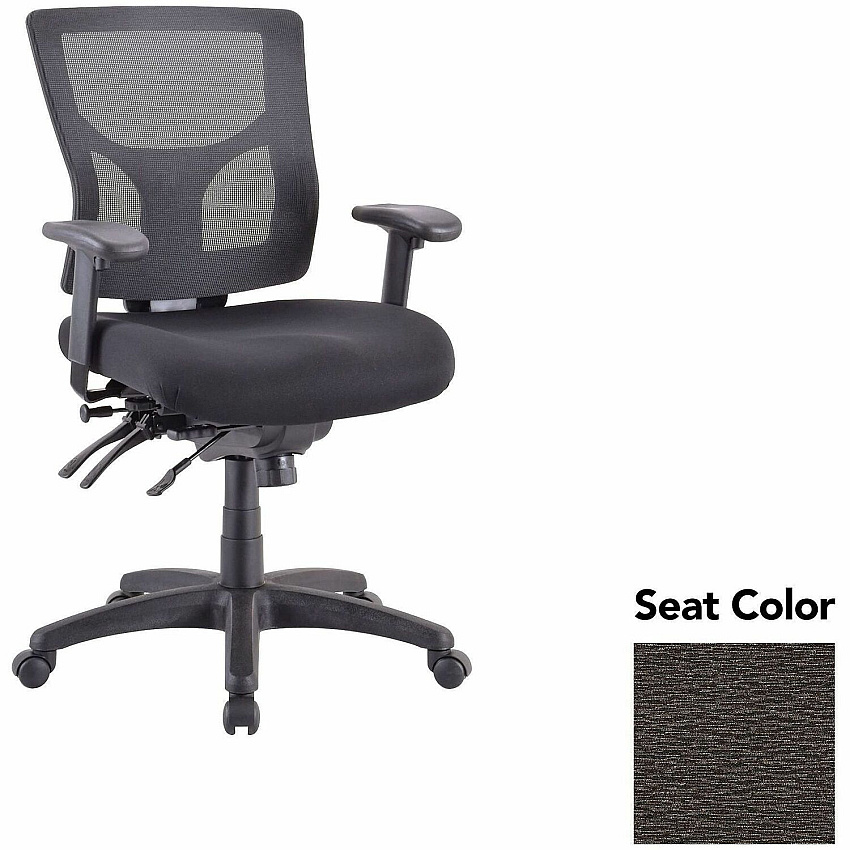 Lorell Multifunctional Mesh Mid-back Executive Chair Fuse Pepper Seat Color - Mesh Back Material - Mid Back - 1 Each (LLR6200104)
