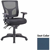 Lorell Multifunctional Mesh Mid-back Executive Chair Dillon Ocean Seat Color - Mesh Back Material - Mid Back - 1 Each (LLR62001010)