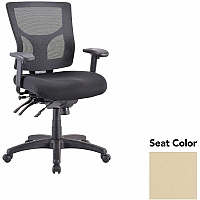 Lorell Multifunctional Mesh Mid-back Executive Chair Dillon Buff Seat Color - Mesh Back Material - Mid Back - 1 Each (LLR62001007)