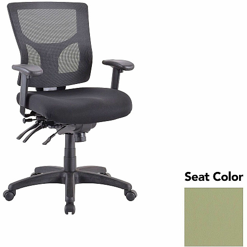 Lorell Multifunctional Mesh Mid-back Executive Chair Dillon Sage Seat Color - Mesh Back Material - Mid Back - 1 Each (LLR62001069)