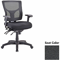 Lorell Multifunctional Mesh Mid-back Executive Chair Fuse Azurean Seat Color - Mesh Back Material - Mid Back - 1 Each (LLR6200146)