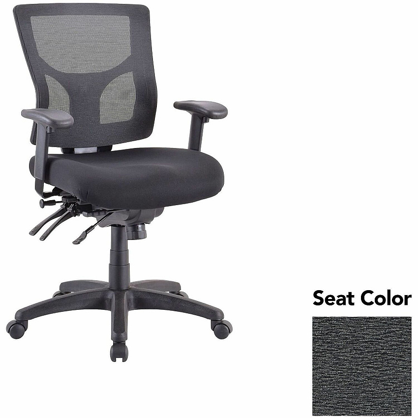 Lorell Multifunctional Mesh Mid-back Executive Chair Fuse Azurean Seat Color - Mesh Back Material - Mid Back - 1 Each (LLR6200146)