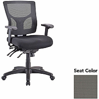 Lorell Multifunctional Mesh Mid-back Executive Chair Expo Fog Seat Color - Mesh Back Material - Mid Back - 1 Each (LLR6200132)