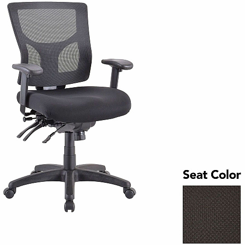 Lorell Multifunctional Mesh Mid-back Executive Chair Perfection Black Seat Color - Mesh Back Material - Mid Back - 1 Each (LLR6200163)