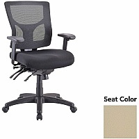 Lorell Multifunctional Mesh Mid-back Executive Chair Forte Pumice Seat Color - Mesh Back Material - Mid Back - 1 Each (LLR6200145)
