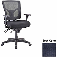 Lorell Multifunctional Mesh Mid-back Executive Chair Perfection Navy Seat Color - Mesh Back Material - Mid Back - 1 Each (LLR6200166)