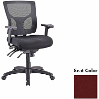 Lorell Multifunctional Mesh Mid-back Executive Chair Forte Port Seat Color - Mesh Back Material - Mid Back - 1 Each (LLR6200144)