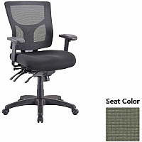 Lorell Multifunctional Mesh Mid-back Executive Chair Shire Sage Seat Color - Mesh Back Material - Mid Back - 1 Each (LLR6200185)