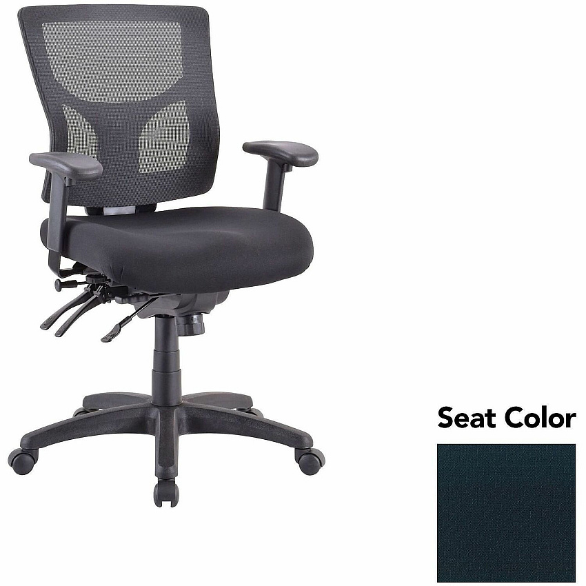 Lorell Multifunctional Mesh Mid-back Executive Chair Insight Ebony Seat Color - Mesh Back Material - Mid Back - 1 Each (LLR6200149)