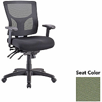 Lorell Multifunctional Mesh Mid-back Executive Chair Fuse Cress Seat Color - Mesh Back Material - Mid Back - 1 Each (LLR6200148)