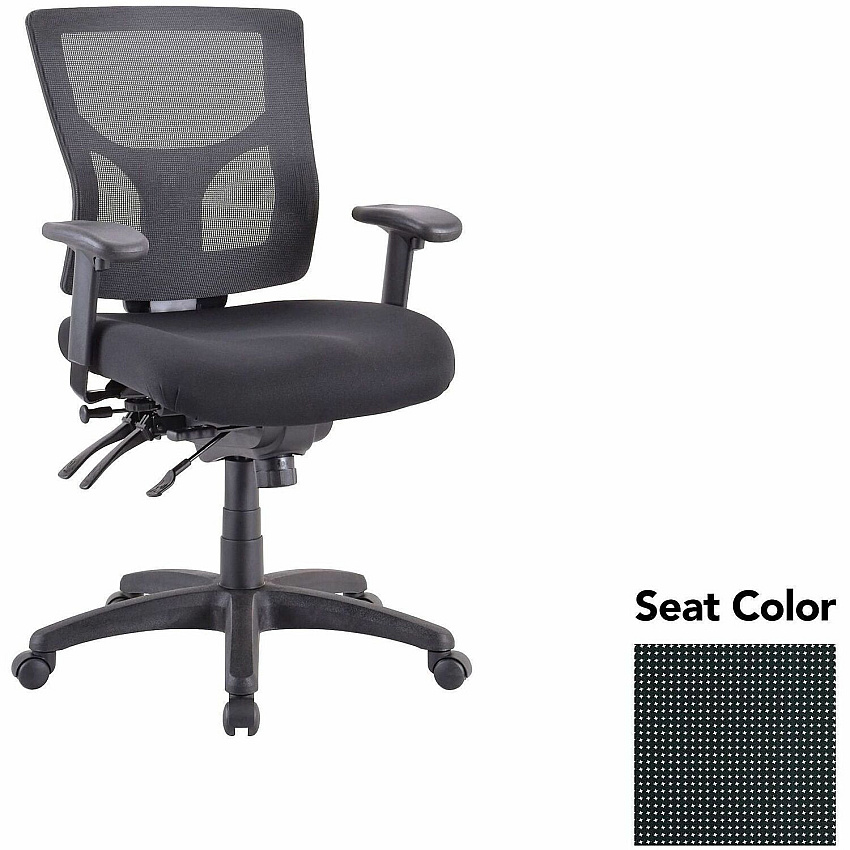 Lorell Multifunctional Mesh Mid-back Executive Chair Expo Tuxedo Seat Color - Mesh Back Material - Mid Back - 1 Each (LLR6200135)