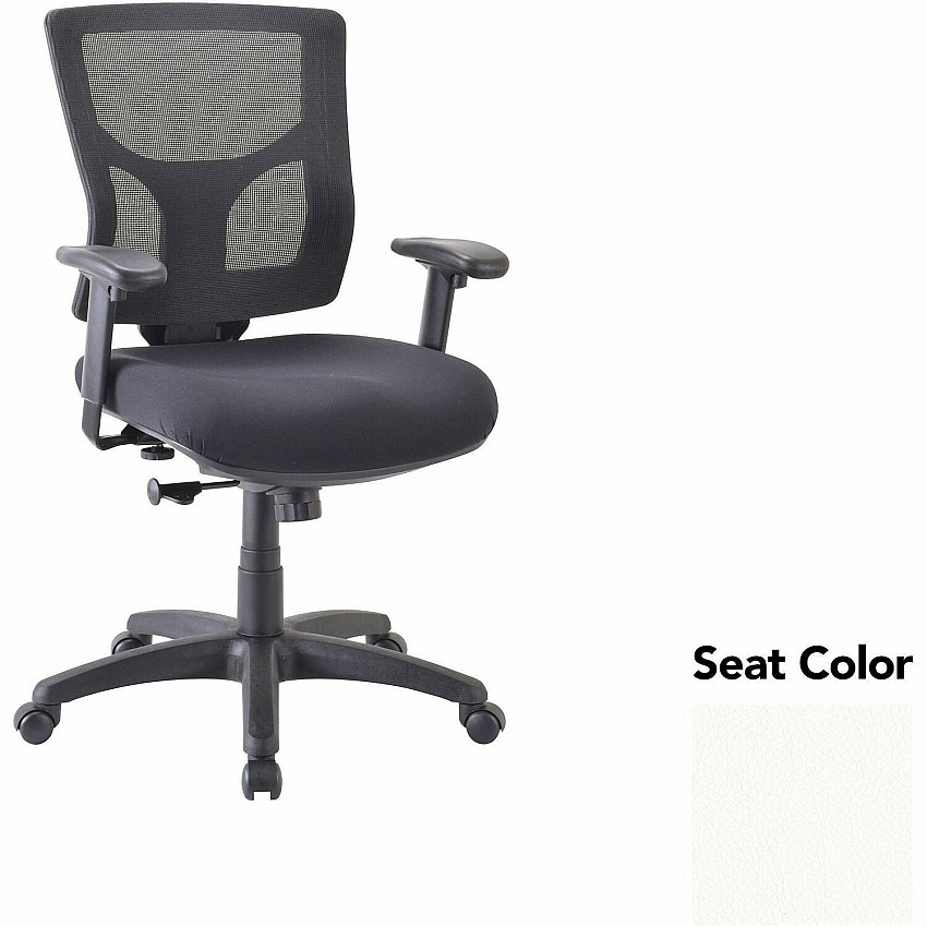 Lorell Conjure Swivel/Tilt Task Chair Dillon Snow Seat Color - Mesh Back Material - Mid Back - Armrest - 1 Each (LLR62008103)