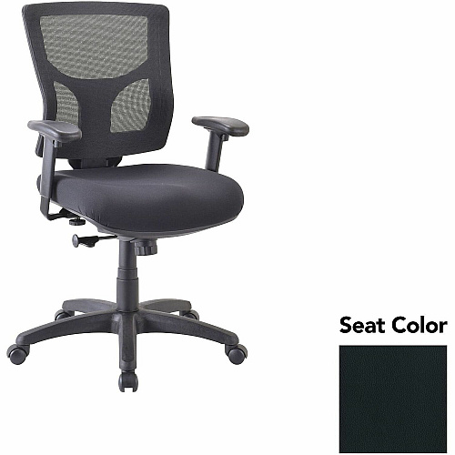 Lorell Conjure Swivel/Tilt Task Chair Dillon Black Seat Color - Mesh Back Material - Mid Back - Armrest - 1 Each (LLR62008076)