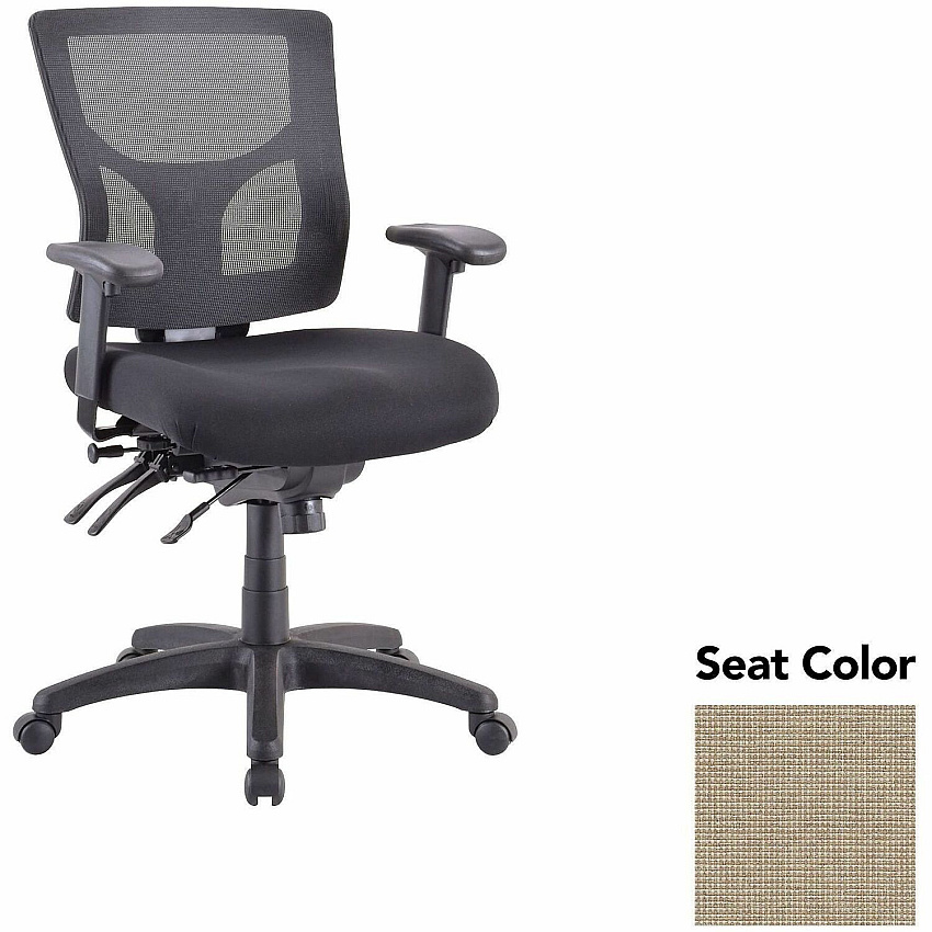 Lorell Multifunctional Mesh Mid-back Executive Chair Shire Travertine Seat Color - Mesh Back Material - Mid Back - 1 Each (LLR6200187)