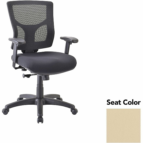 Lorell Conjure Swivel/Tilt Task Chair Dillon Buff Seat Color - Mesh Back Material - Mid Back - Armrest - 1 Each (LLR62008007)