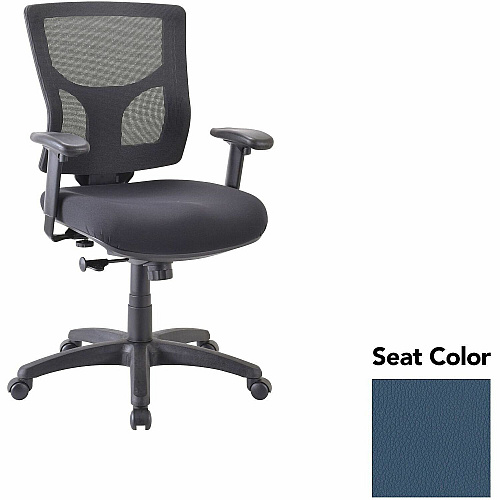 Lorell Conjure Swivel/Tilt Task Chair Dillon Ocean Seat Color - Mesh Back Material - Mid Back - Armrest - 1 Each (LLR62008010)