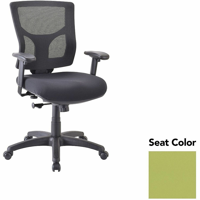 Lorell Conjure Swivel/Tilt Task Chair Dillon Apple Green Seat Color - Mesh Back Material - Mid Back - Armrest - 1 Each (LLR62008009)