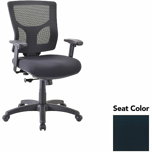 Lorell Conjure Swivel/Tilt Task Chair Insight Ebony Seat Color - Mesh Back Material - Mid Back - Armrest - 1 Each (LLR6200849)