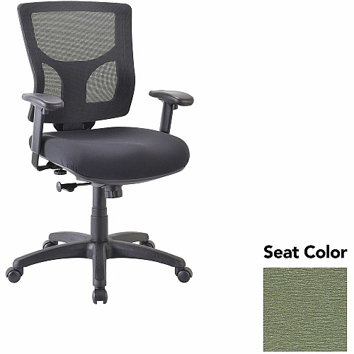 Lorell Conjure Swivel/Tilt Task Chair Fuse Cress Seat Color - Mesh Back Material - Mid Back - Armrest - 1 Each (LLR6200848)