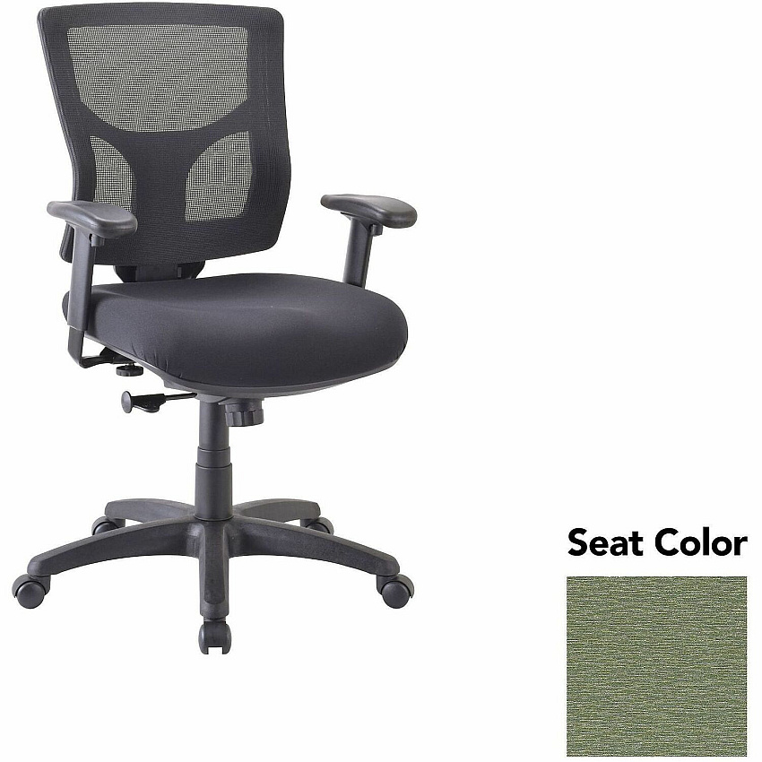 Lorell Conjure Swivel/Tilt Task Chair Fuse Cress Seat Color - Mesh Back Material - Mid Back - Armrest - 1 Each (LLR6200848)