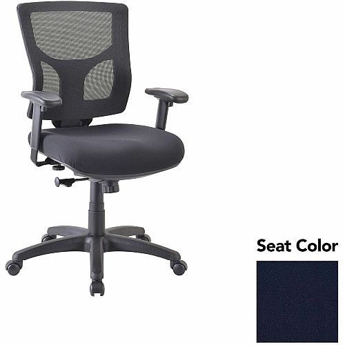 Lorell Conjure Swivel/Tilt Task Chair Forte Cadet Seat Color - Mesh Back Material - Mid Back - Armrest - 1 Each (LLR6200843)