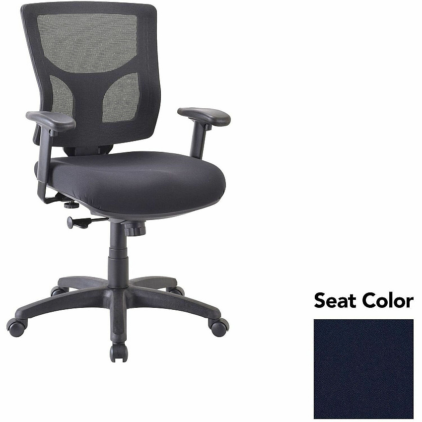 Lorell Conjure Swivel/Tilt Task Chair Forte Cadet Seat Color - Mesh Back Material - Mid Back - Armrest - 1 Each (LLR6200843)