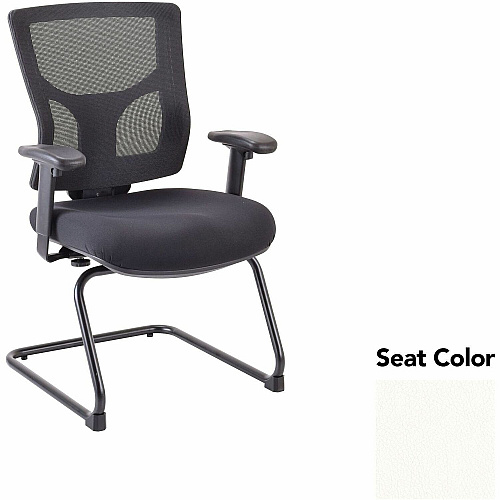 Lorell Conjure Sled Base Guest Chair Dillon Snow Seat Color - Polyurethane Foam Seat Material - Mesh Back Material - Mid Back - Cantilever, Sled Base - Armrest - 1 Each (LLR62009103)