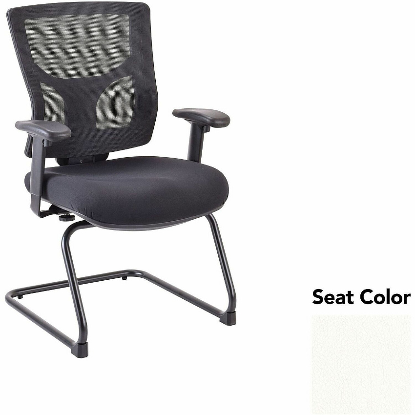 Lorell Conjure Sled Base Guest Chair Dillon Snow Seat Color - Polyurethane Foam Seat Material - Mesh Back Material - Mid Back - Cantilever, Sled Base - Armrest - 1 Each (LLR62009103)
