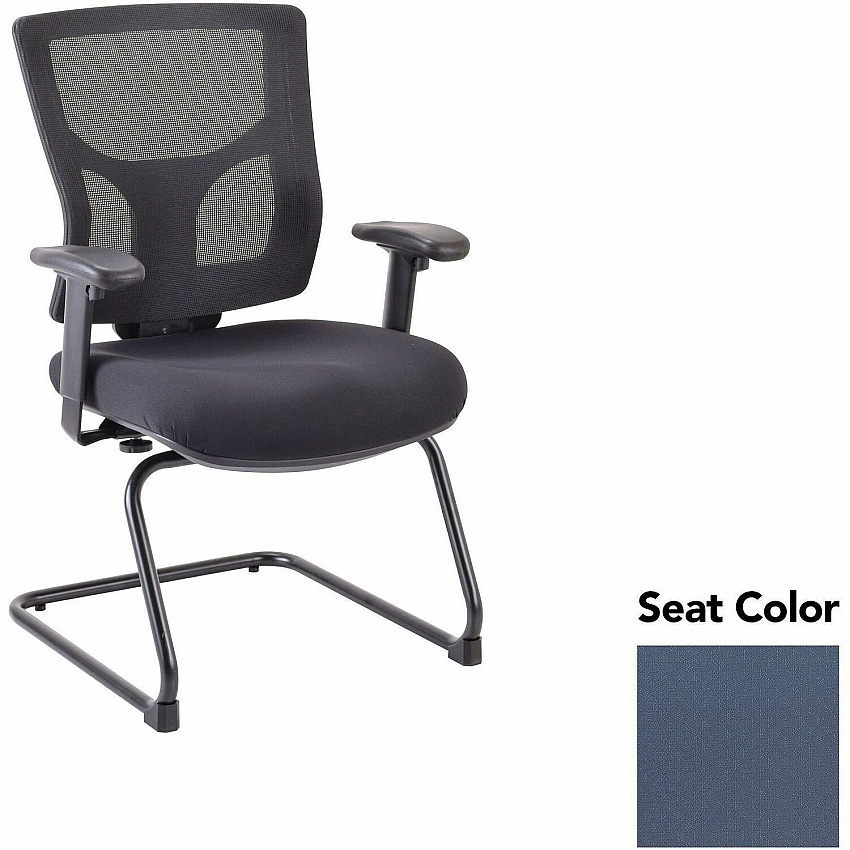 Lorell Conjure Sled Base Guest Chair Insight Periwinkle Blue Seat Color - Polyurethane Foam Seat Material - Mesh Back Material - Mid Back - Cantilever, Sled Base - Armrest - 1 Each (LLR6200901)