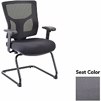 Lorell Conjure Sled Base Guest Chair Canyon Carbon Seat Color - Polyurethane Foam Seat Material - Mesh Back Material - Mid Back - Cantilever, Sled Base - Armrest - 1 Each (LLR62009101)