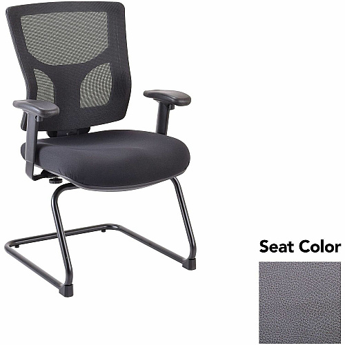 Lorell Conjure Sled Base Guest Chair Canyon Carbon Seat Color - Polyurethane Foam Seat Material - Mesh Back Material - Mid Back - Cantilever, Sled Base - Armrest - 1 Each (LLR62009101)