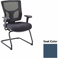 Lorell Conjure Sled Base Guest Chair Dillon Ocean Seat Color - Polyurethane Foam Seat Material - Mesh Back Material - Mid Back - Cantilever, Sled Base - Armrest - 1 Each (LLR62009010)