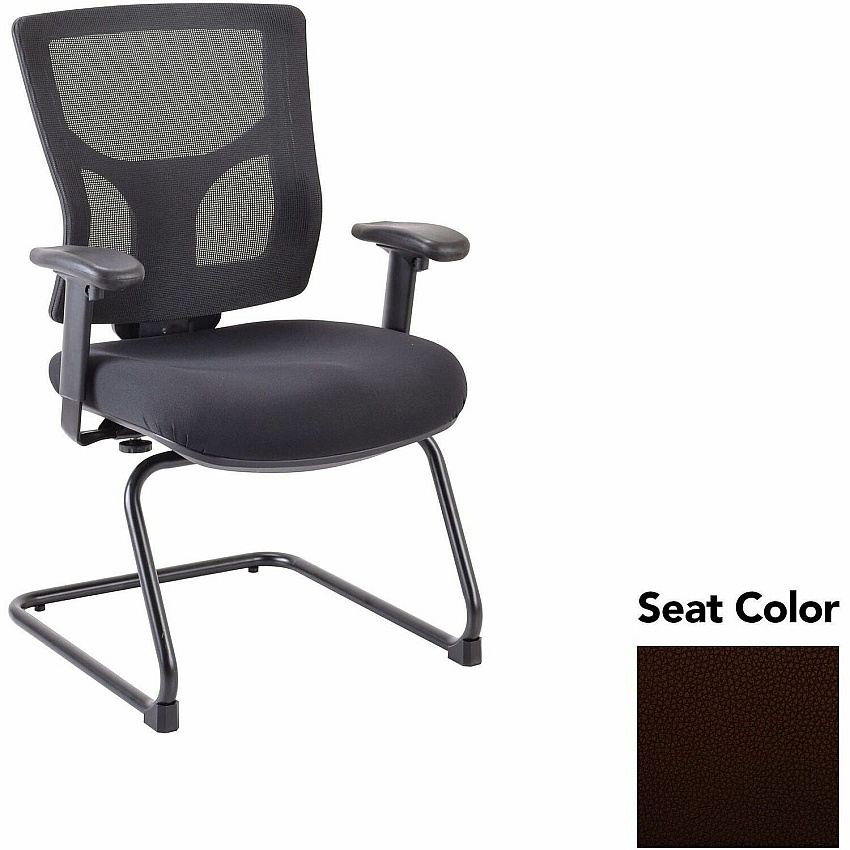 Lorell Conjure Sled Base Guest Chair Canyon Nightfall Seat Color - Polyurethane Foam Seat Material - Mesh Back Material - Mid Back - Cantilever, Sled Base - Armrest - 1 Each (LLR62009105)