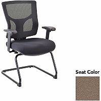 Lorell Conjure Sled Base Guest Chair Fuse Malted Seat Color - Polyurethane Foam Seat Material - Mesh Back Material - Mid Back - Cantilever, Sled Base - Armrest - 1 Each (LLR6200903)